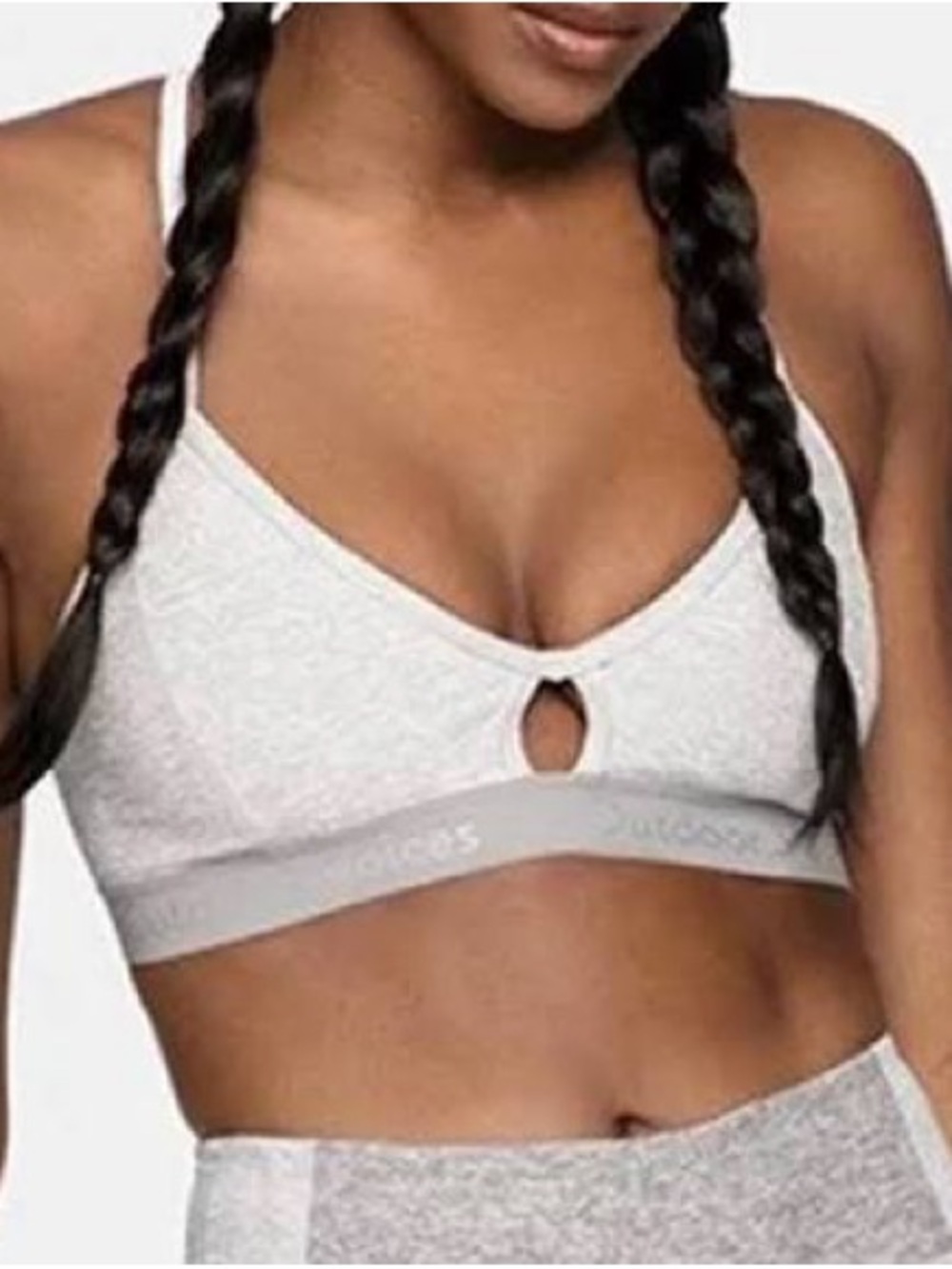 Outdoor Voices Steeplechase Light Gray Racerback Bralette